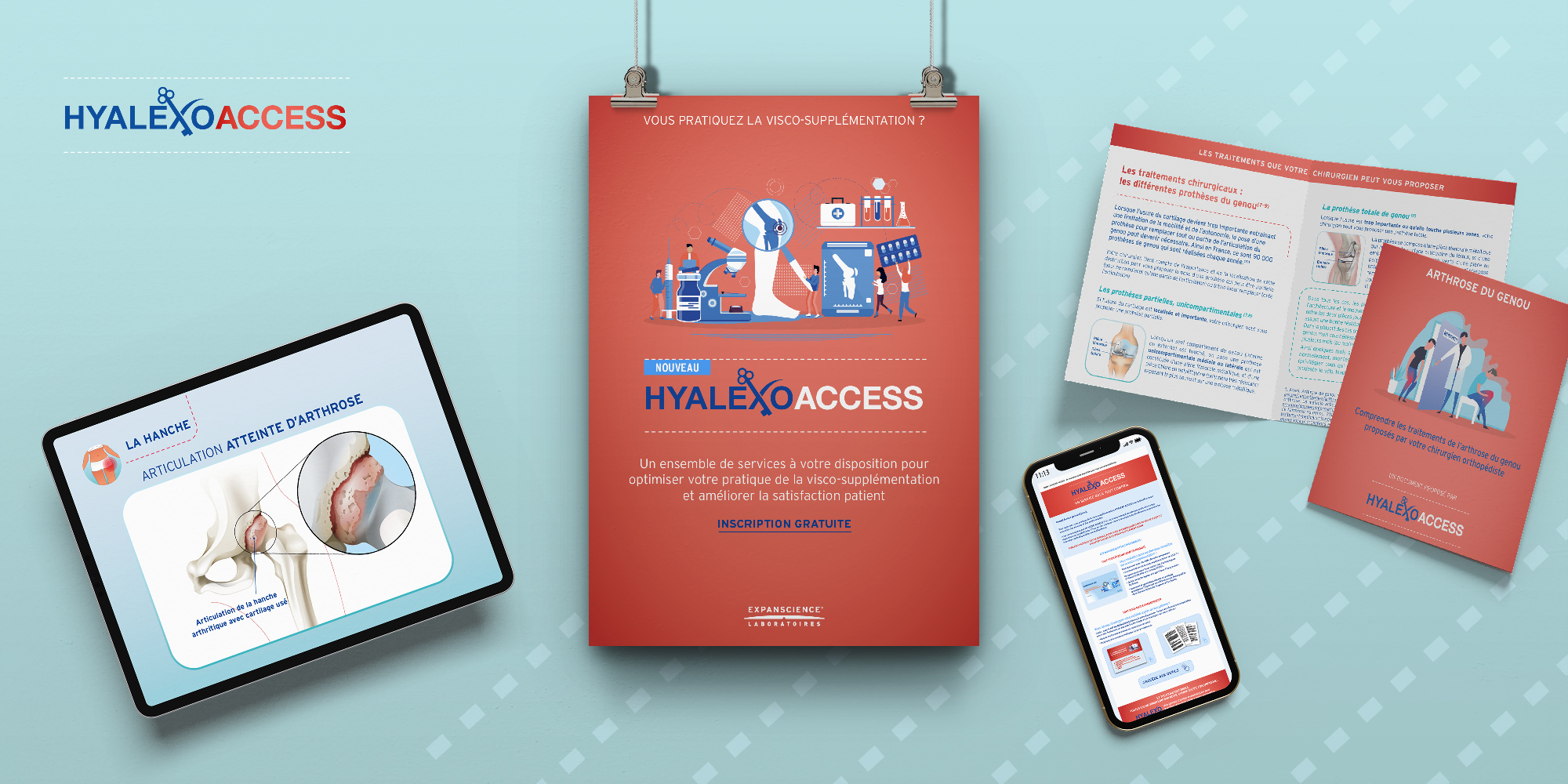 Présentation des contenus digitaux et éditoriaux créés pour Hyalexo Access