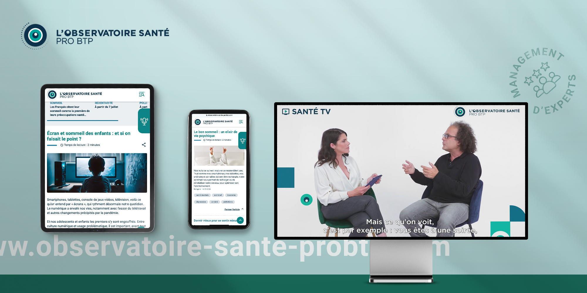 Présentation de l'interview d'expert réalisée pour l'observatoire santé ProBTP et de la stratégie éditoriale